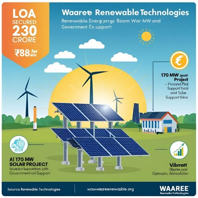 Massive LOA Secured! Is Waaree Set to Soar? 1 Waaree Renewable Technologies LOA Secured Rs 230 Crore 170 MW Solar Project Stock Volatility Renewable Energy Boom Investor Buzz Government Push 1