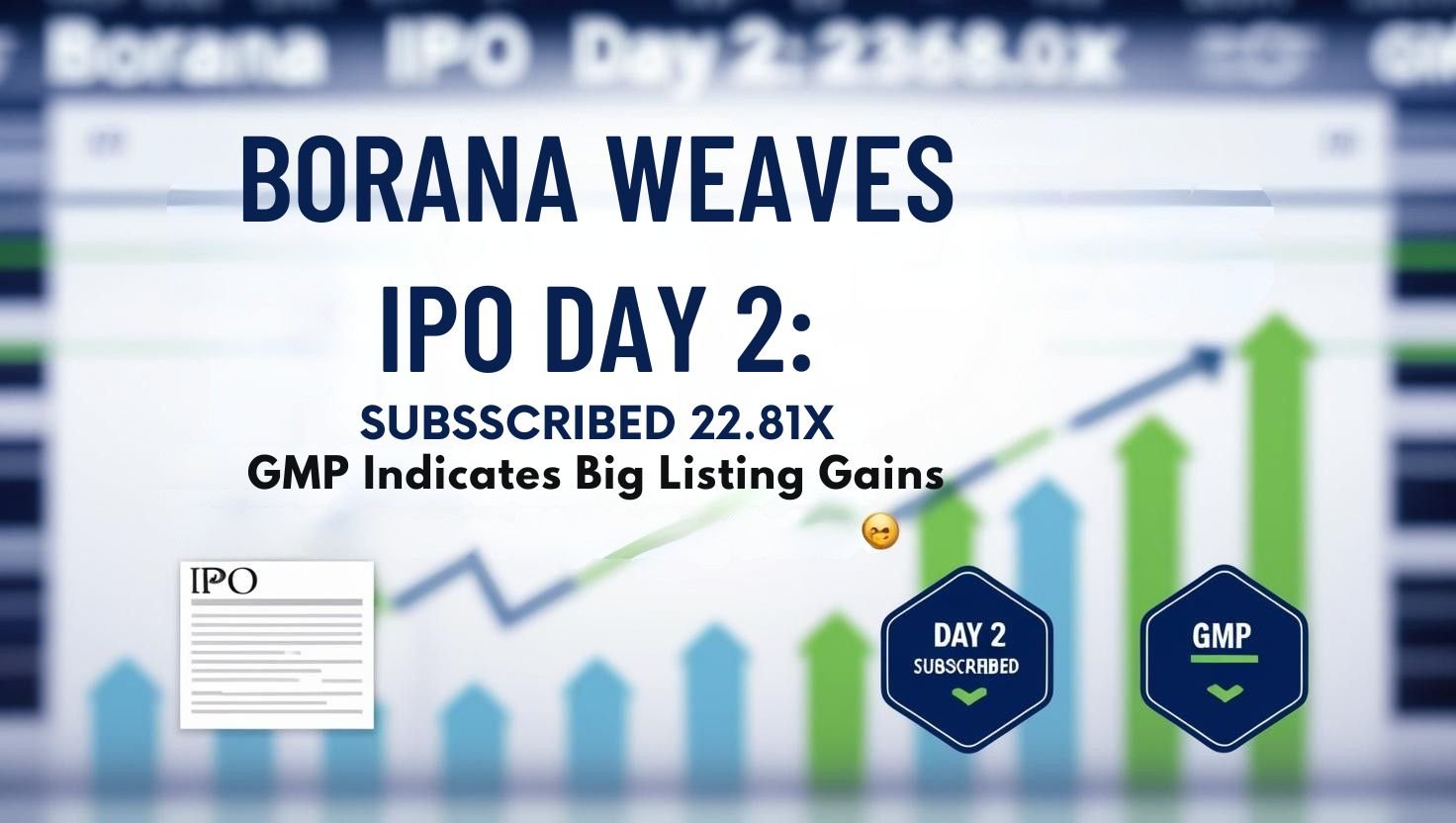 Borana weaves ipo day 2 subscription soars 22. 81x; latest gmp signals strong listing gains
