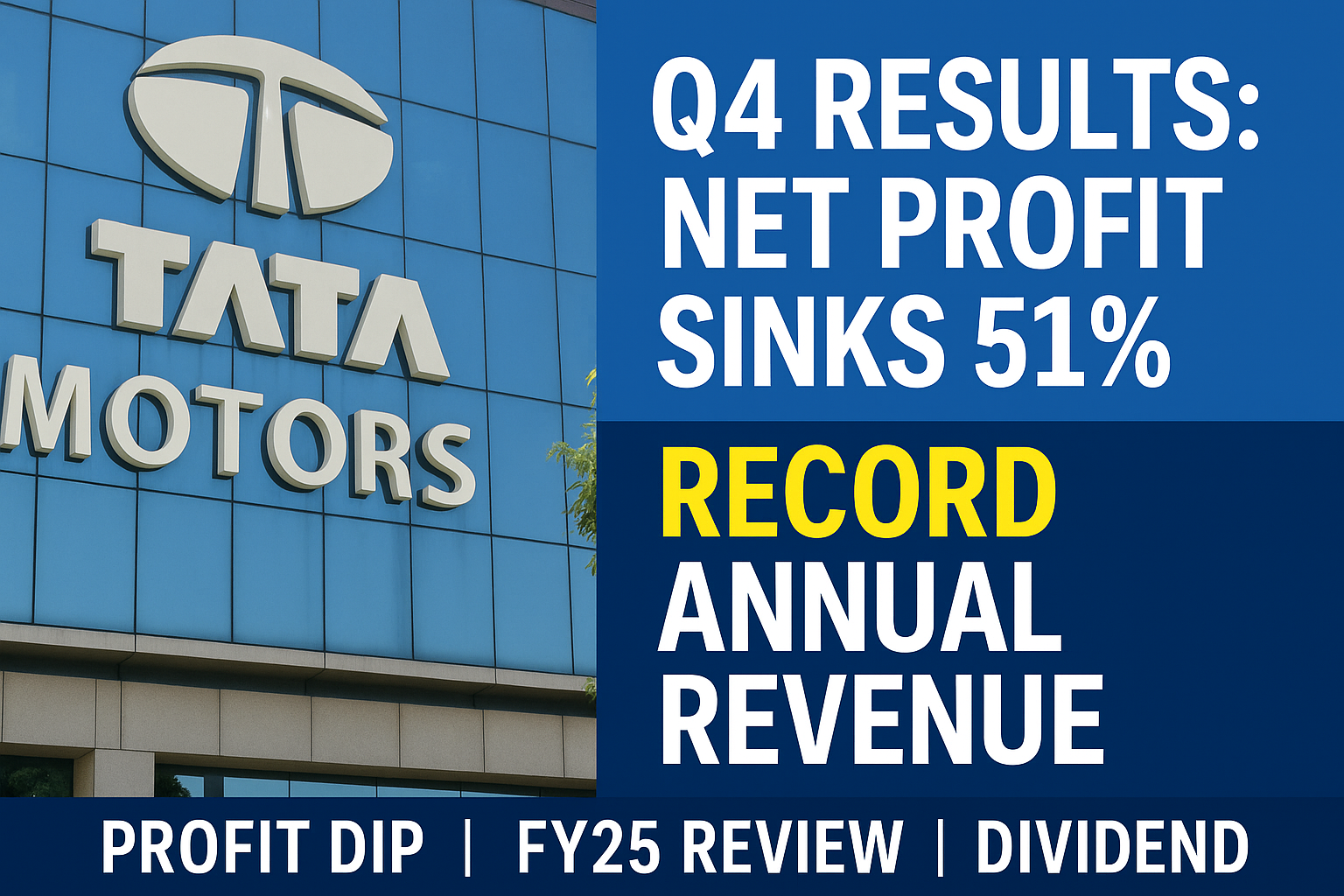 Tata motors q4 results: net profit sinks 51% despite record annual revenue