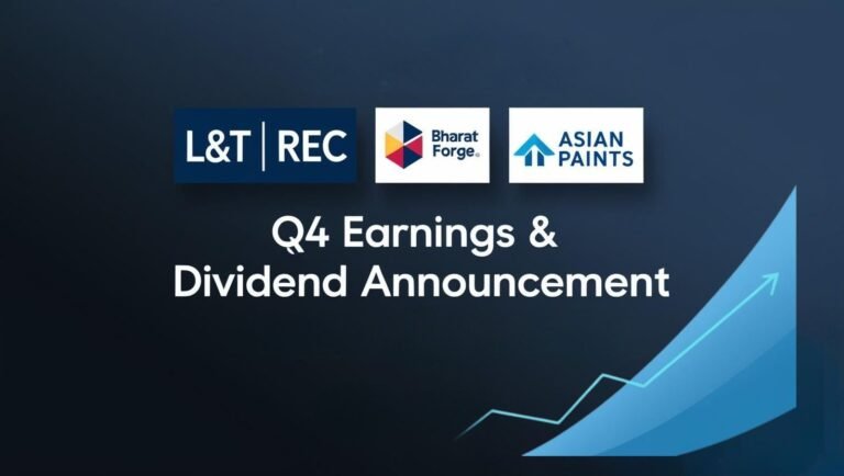 Stock Market Buzz: L&T & Bharat Forge Rally, Asian Paints Faces Pressure—Q4 Earnings & Dividend Highlights! 3 L&T & Bharat Forge Rally, Asian Paints Faces Pressure—Q4 & Dividend Highlights