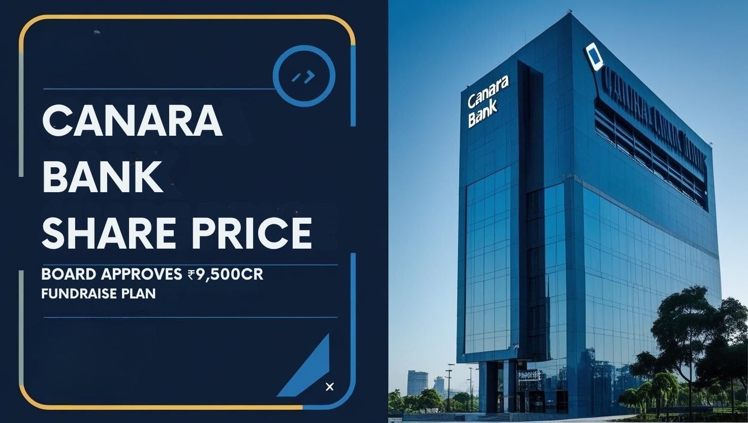 Canara bank share price board approves ₹9500cr fundraise plan