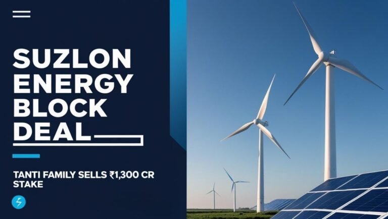 Suzlon Energy Block Deal: Tanti Family Sells ₹1,300 Cr Stake 2 Suzlon Energy Block Deal