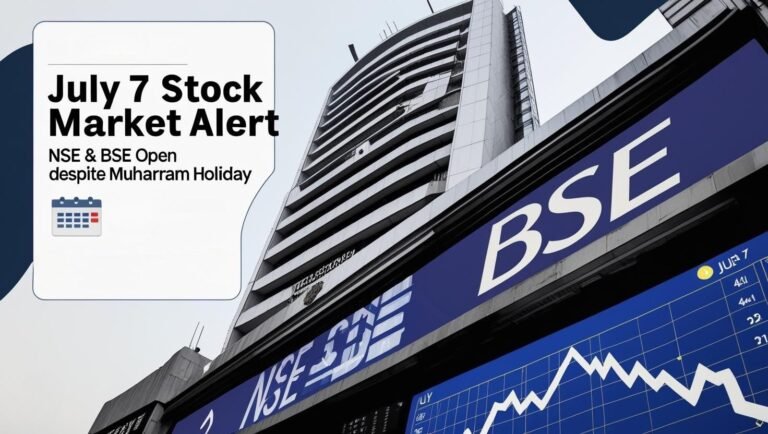Is July 7 a Trading Holiday? NSE & BSE Open Despite Muharram Holiday – Full Timings & Holiday List Inside 7 July 7 Stock Market Alert