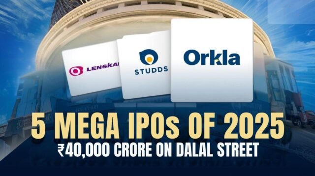 5 Mega IPOs of 2025: Lenskart, Orkla & Studds to Raise ₹40,000 Crore on Dalal Street 5 5 MEGA IPOs OF 2025
