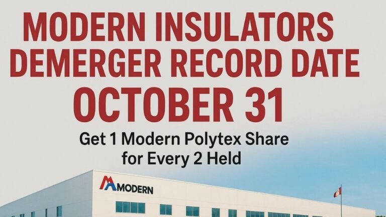 Modern insulators demerger record date