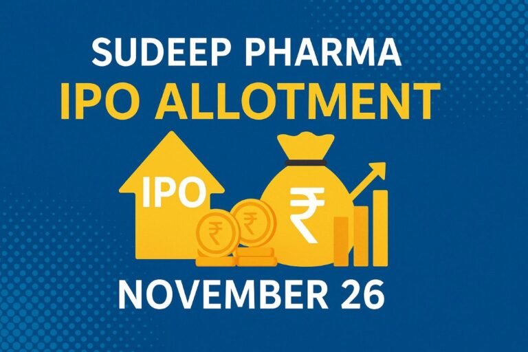 Sudeep pharma ipo allotment
